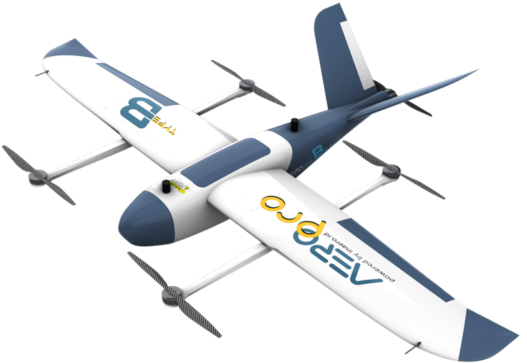 Drone pemetaan AeroPro untuk lahan pertanian